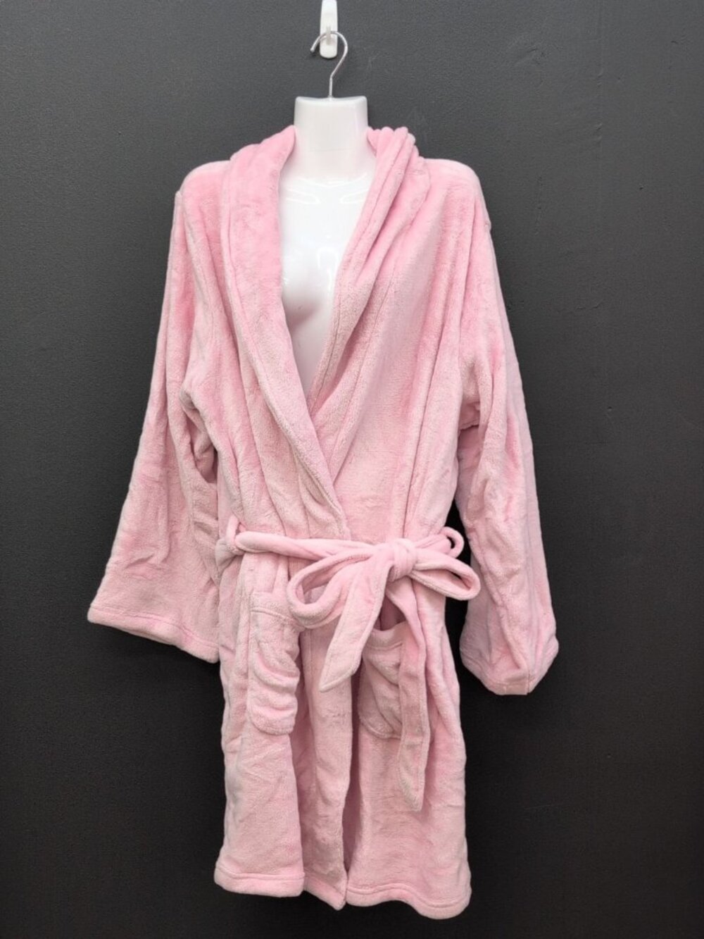 Victoria Secret Fleece Cozy Plush Tie Waist Belt Robe XL Pink